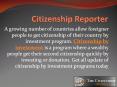 Get all updates about citizenship by investment| Citizenship Reporter PowerPoint PPT Presentation