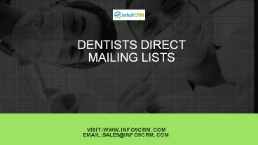 Dentists Direct Mailing List