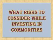 Various Risks To Consider While Investing in Trading company