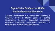 Top interior designer in Delhi