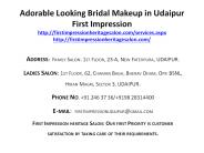 Adorable Looking Bridal Makeup in Udaipur First Impression