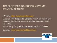 Top Pilot Training in India Airwing Aviation Academy
