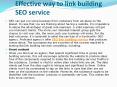 Effective way to link building SEO service PowerPoint PPT Presentation