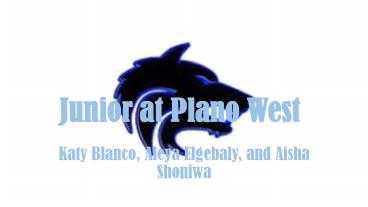 Junior at Plano West
