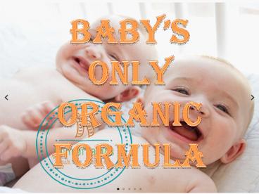 baby's only organic formula