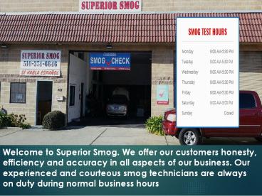 Smog Check Richmond - Superiorsmogrichmond.Com