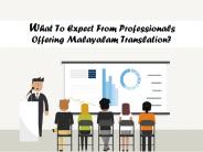 What To Expect From Professionals Offering Malayalam Translation?