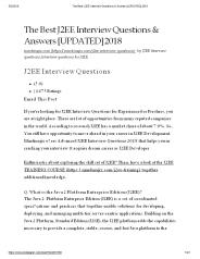 J2EE Interview Questions And Answers