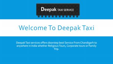 Chandigarh To Delhi Taxi