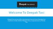 Chandigarh To Delhi Taxi
