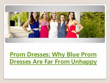 Royal Blue Prom Dresses