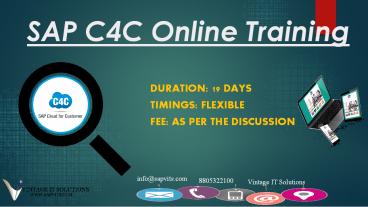 C4C Online Training PPT