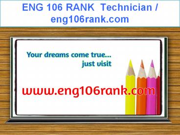 ENG 106 RANK Education Technician / eng106rank.com