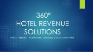 Revenue Management Solutions for the Hospitality Industry