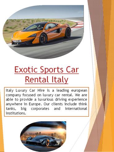 Luxury Car Rental Italy