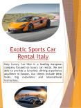Luxury Car Rental Italy PowerPoint PPT Presentation