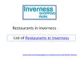 Restaurants in Inverness PowerPoint PPT Presentation
