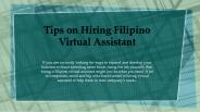 Tips on Hiring Filipino Virtual Assistant