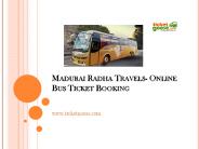 Madurai Radha Travels- Online Bus Ticket Booking