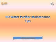 RO Water Purifier Maintenance Tips | Easy Nirman
