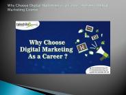 Why Choose Digital Marketing as a Career?