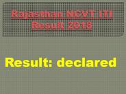 Rajasthan NCVT ITI Result 2018