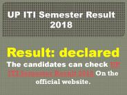 UP ITI Semester Result 2018