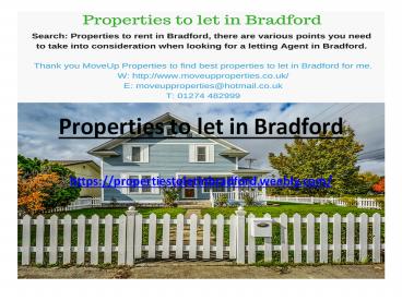 Properties to let in Bradford (1)