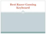 Best Razer Gaming Keyboard