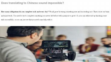 Chinese translation services
