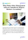 What Makes Odoo Management Software Suitable for Modern Business Accounting?