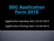 SSC Application form 2018