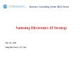 Samsung Electronics AI Strategy PowerPoint PPT Presentation