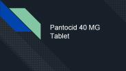Pantocid 40 mg tablet
