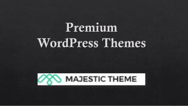 Premium WordPress Themes