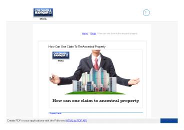 can ancestral property be willed