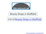 Beauty Shops in Sheffield