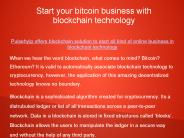 Bitcoin investment script with blockchain solution