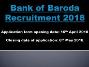 Bank of Baroda Recruitment 2018