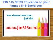 FIN 515 NERD Education on your terms / fin515nerd.com