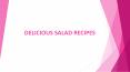 DELICIOUS SALAD RECIPES PowerPoint PPT Presentation