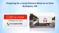 Preparing for a long distance move to or from brampton, on PowerPoint PPT Presentation