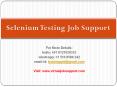 Selenium Testing Job Support | Selenium Testing Online Job Support-VJS PowerPoint PPT Presentation