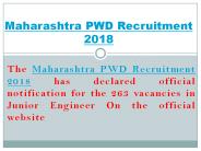 Maharashtra PWD Recruitment 2018