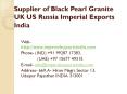 Supplier of Black Pearl Granite UK US Russia Imperial Exports India PowerPoint PPT Presentation