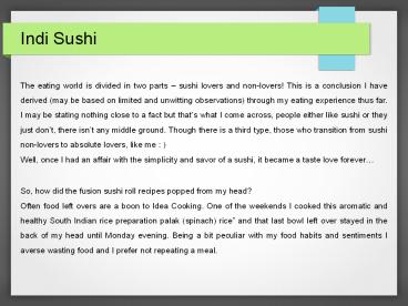 Indi Sushi