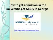 Study MBBS in Georgia