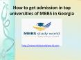 mbbs study in georgia PowerPoint PPT Presentation