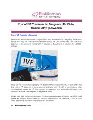 Cost of IVF Treatment in Bangalore | Dr. Chitra Ramamurthy | Elawoman