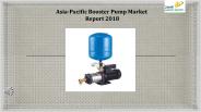 Asia-Pacific Booster Pump Market Report 2018